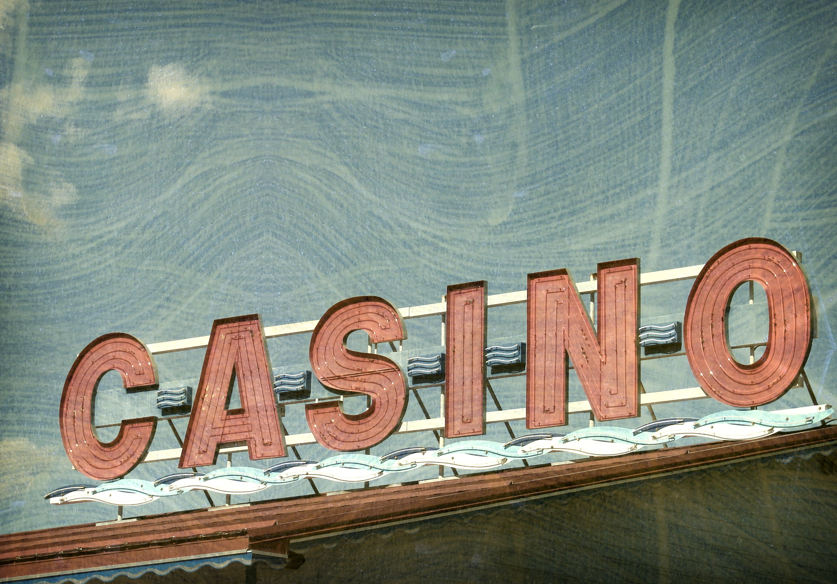 red casino sign