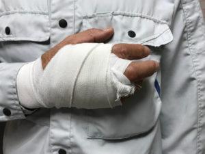 A worker that injured their hand.