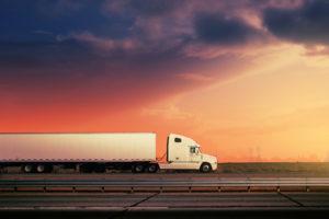 freight vehicle driving along highway