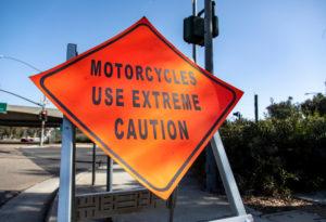 motorcycle warning sign