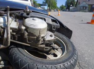 close-up on moped tire