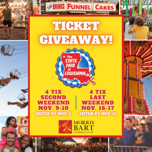 Morris Bart Louisiana State Fair Ticket Giveaway